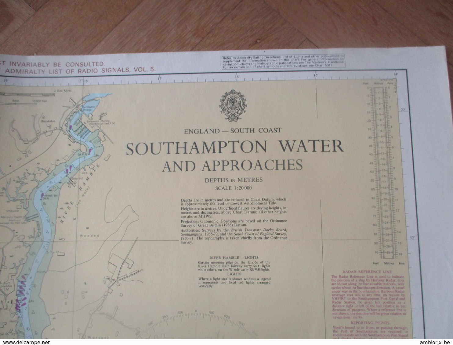 Southampton Water And Approaches - Carte Marine - Zeekaarten