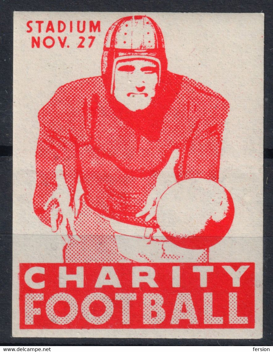 Football Charity 1948 USA GEORGIA High School Championship South Benedictine Guyton Savannah LABEL CINDERELLA VIGNETTE - Ohne Zuordnung