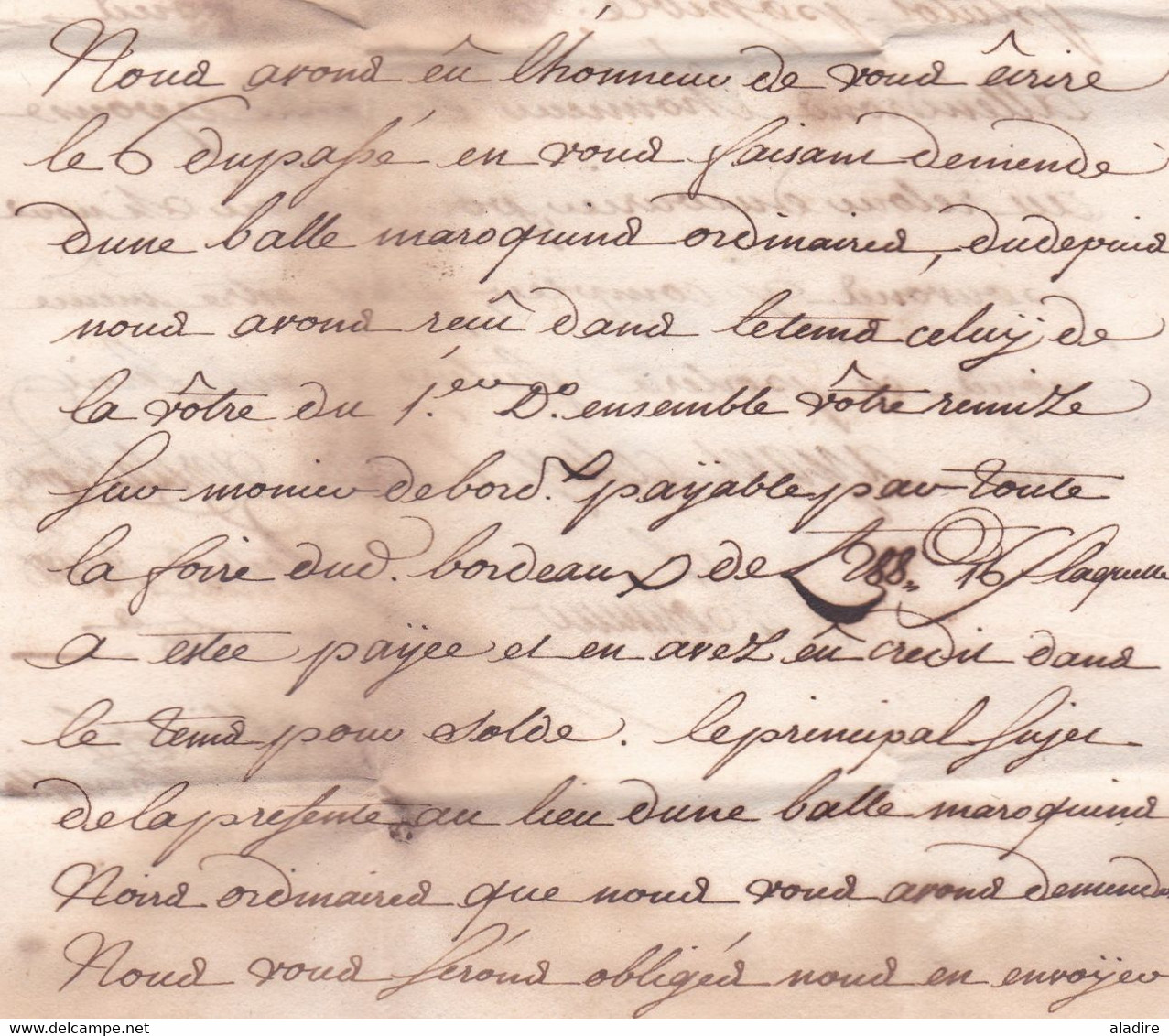 1747 - Marque postale DE MONTAUBAN sur lettre pliée avec corresp de 2 pages vers Brignolle Brignoles, Var - Maroquins