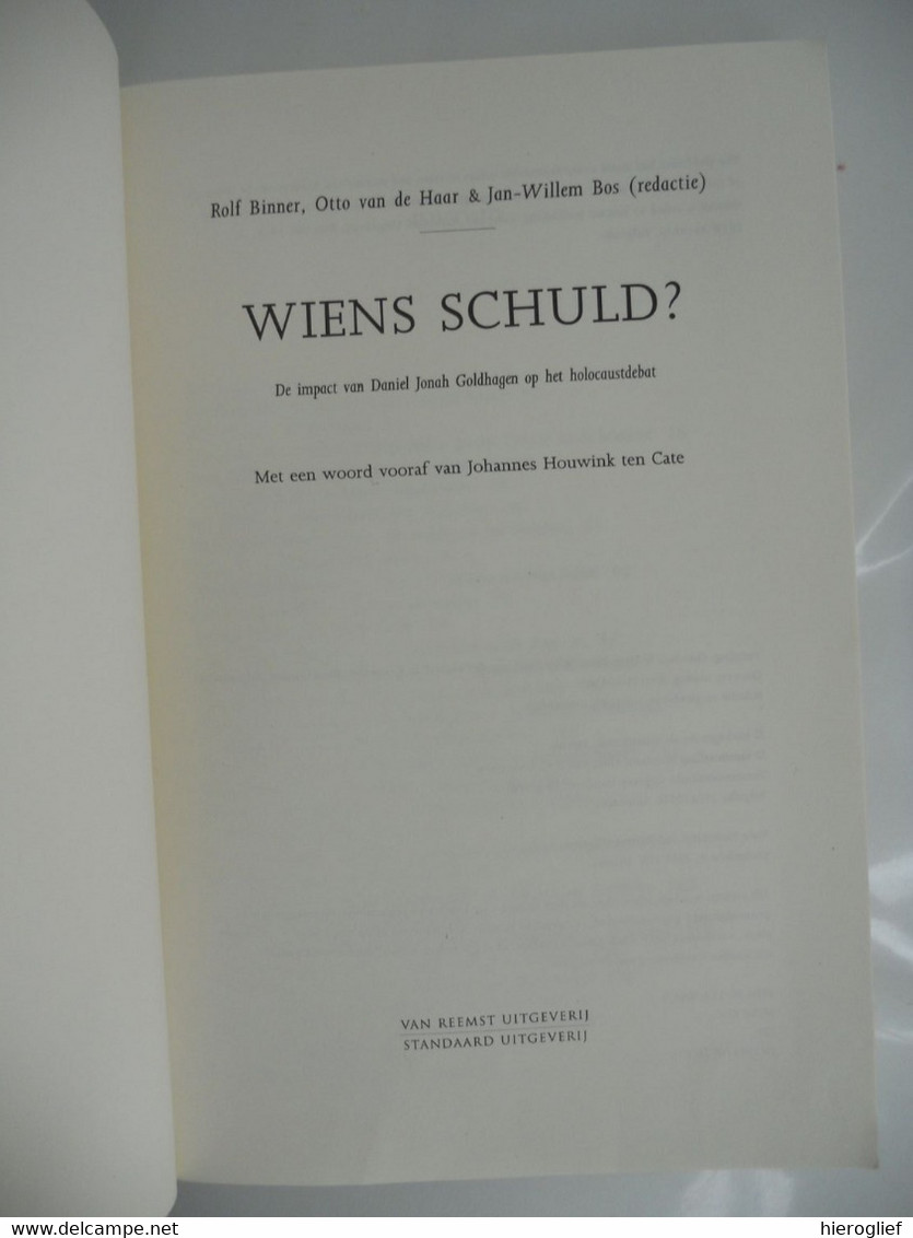 De Impact Van WIENS SCHULD Op Het HOLOCAUST DEBAT ? 2e Wereldoorlog  Jodenvervolging En Genocide Door De Nazi's Hitler - Guerre 1939-45