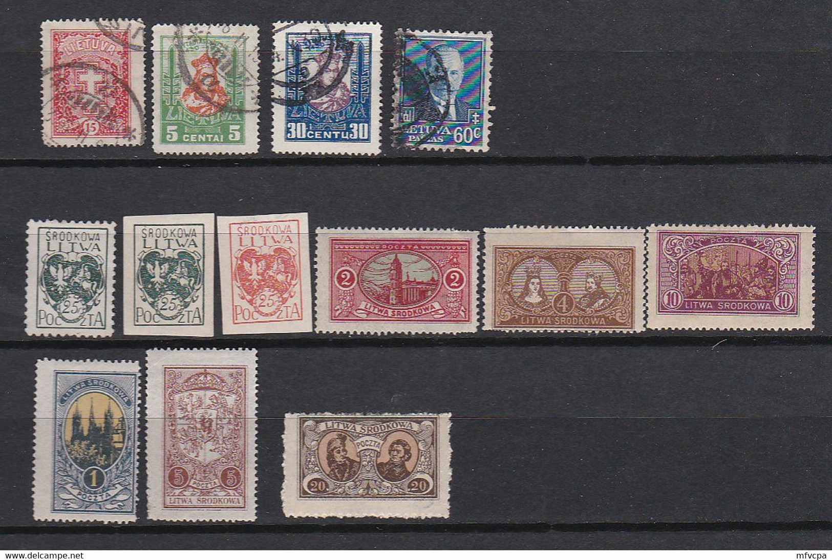 Lt0382 LITUANIE  Petit Lot De Timbres Anciens  NSG  (O) Used - Lithuania