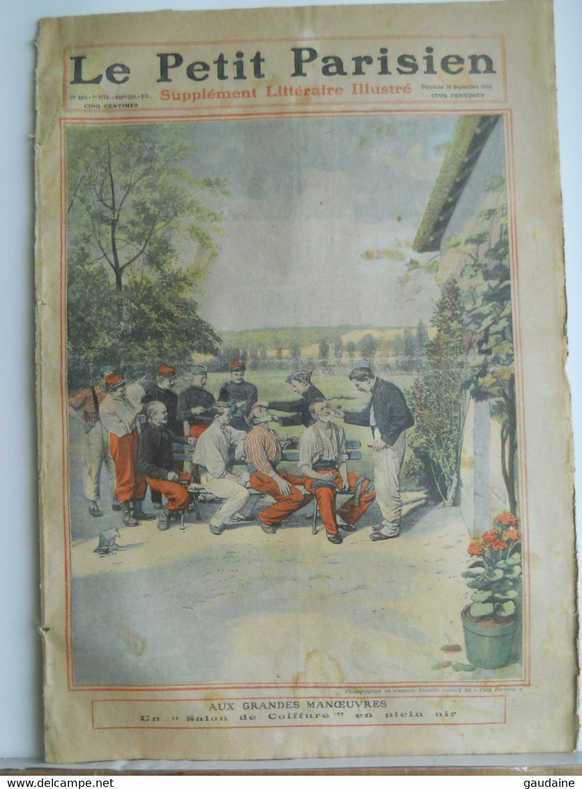 Le Petit Parisien N°1076 – 19 Septembre 1909 – Aux Grandes Manœuvres : Un « Salon De Coiffure » En Plein Air - Le Petit Parisien