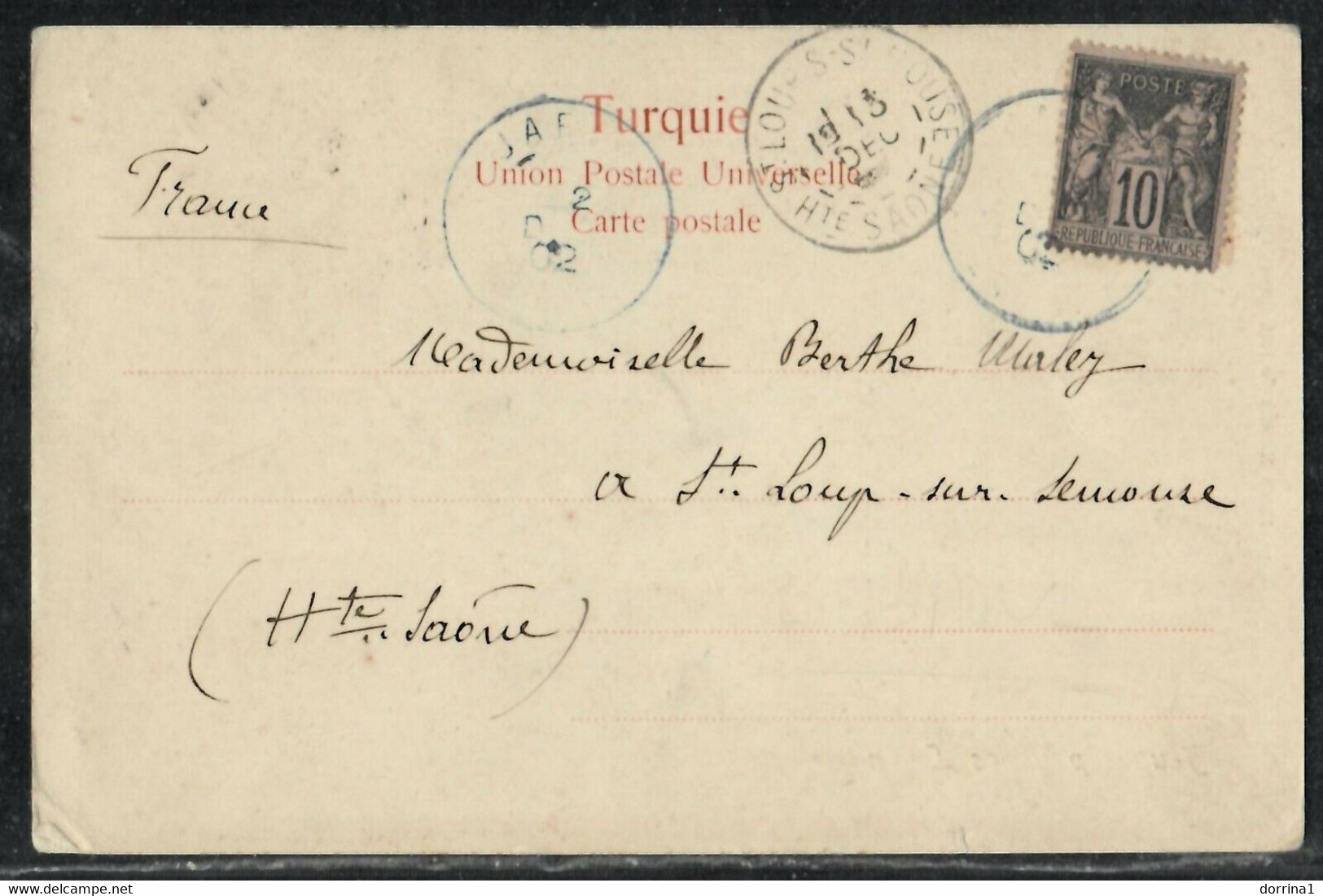 Jaffa 1902 - France Levant Post In Palestine Liban Lebanon Postcard To France - Otros & Sin Clasificación
