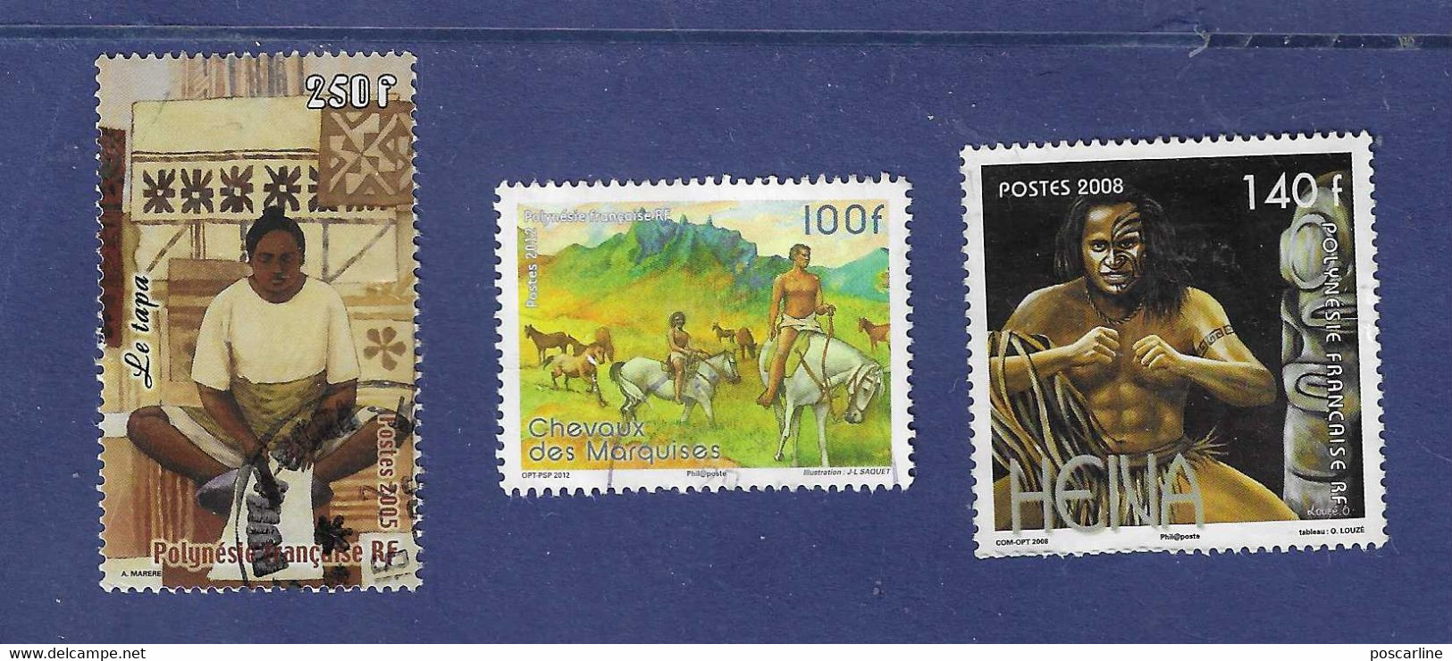 Polynésie : Petit Lot , 6 Timbres: 678,743,820,827,838,1008 , Cachets Ronds - Gebraucht