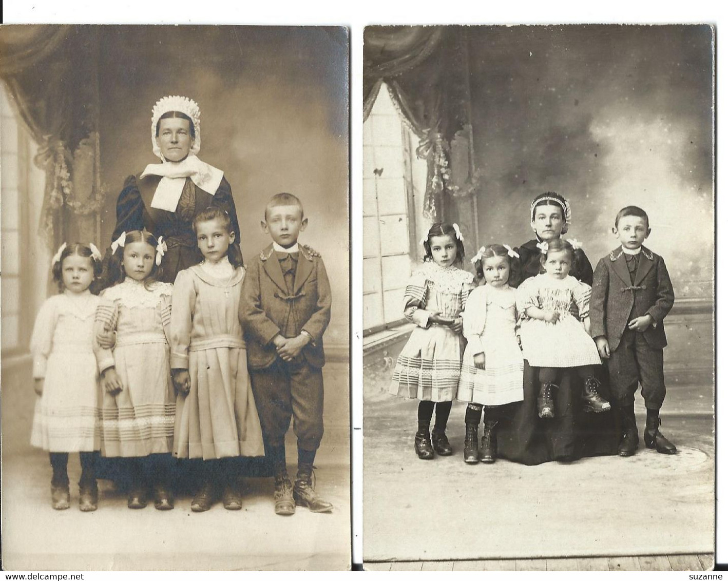 2 Cartes Photos - Au Verso Mention Manuscrite: FAMILLE LEFLAMAND - Généalogie