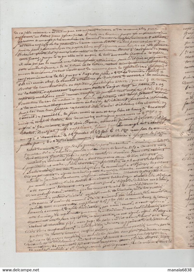 1842 Et 1856  Domène Bizozeret Le Versoud à Identifier Saint Geoire En Valdaine - Manuscripten