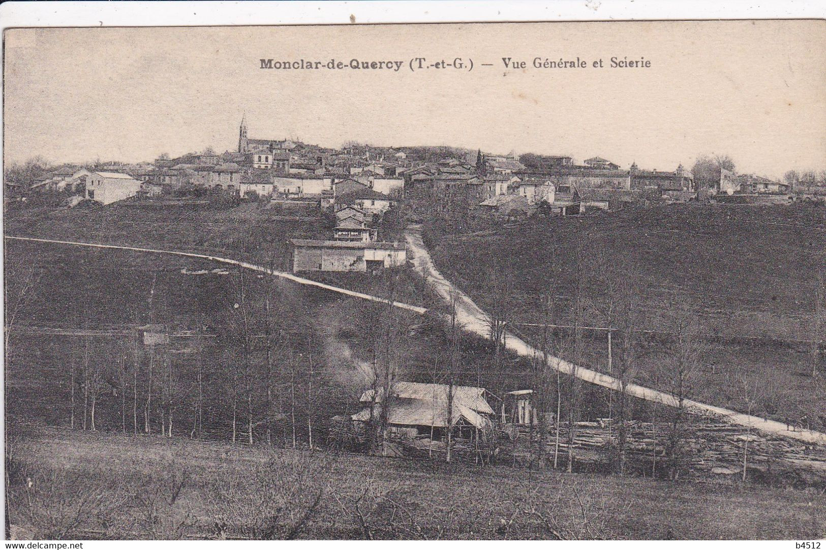 82 MONCLAR De QUERCY Scierie ,vue Générale 1924 - Montclar De Quercy