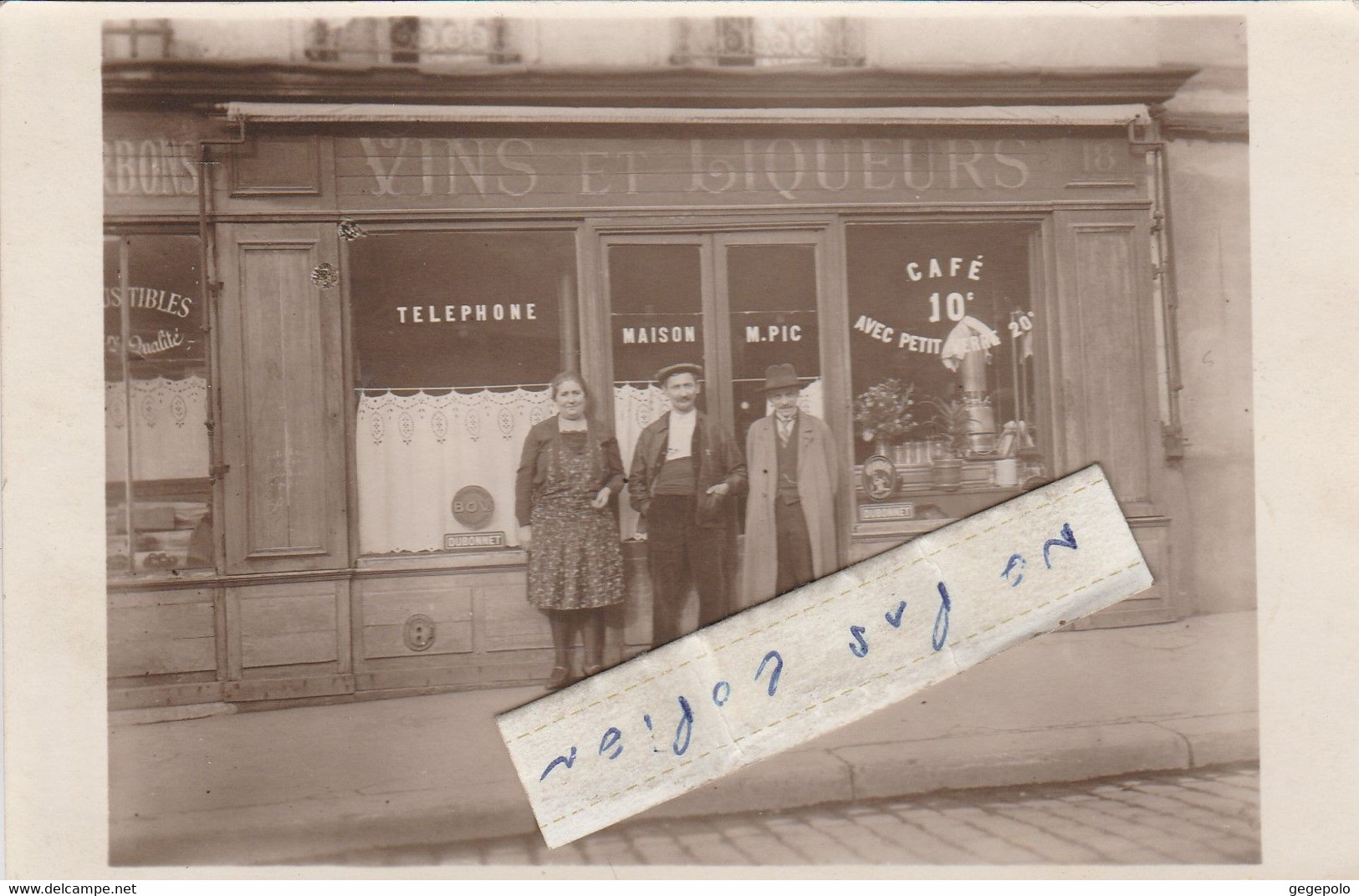 PARIS 10ème  - Maison PIC - Vins Et Charbons , Située 18 Rue Des Ecluses Saint Martin   ( Carte Photo ) - Cafés, Hotels, Restaurants