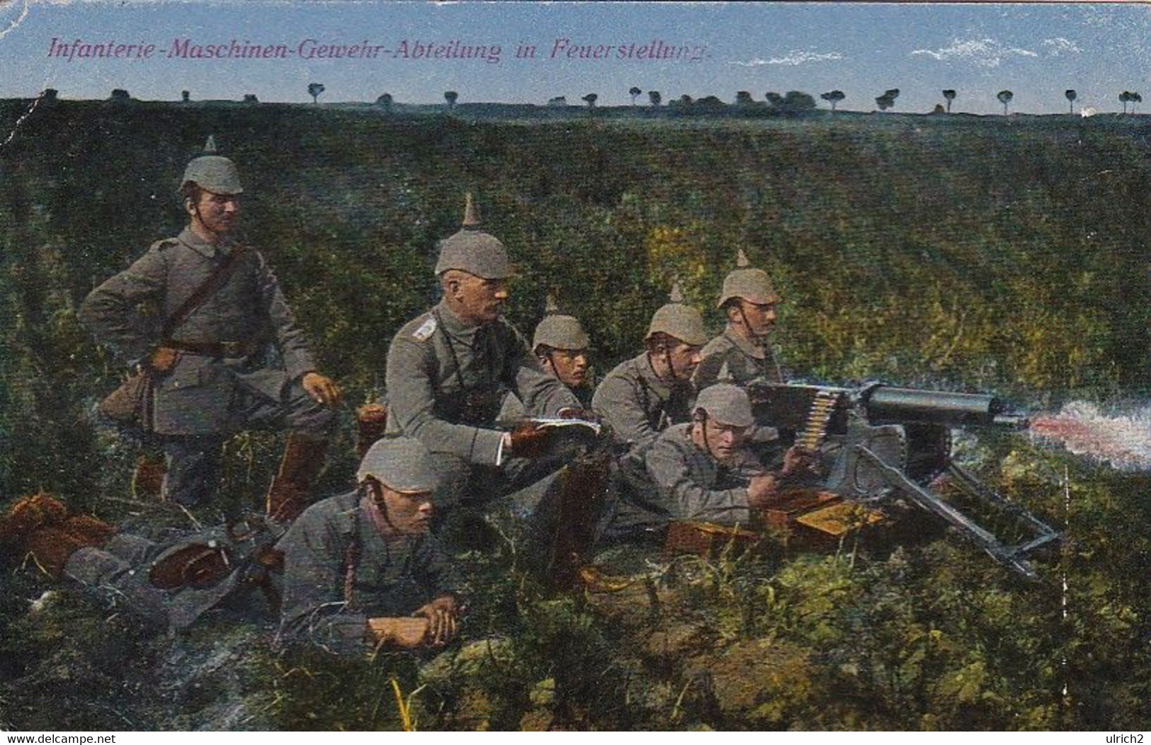 AK Infanterie-Maschinen-Gewehr-Abteilung In Feuerstellung - Feldpost RIR 207 - 1916 (57600) - Oorlog 1914-18