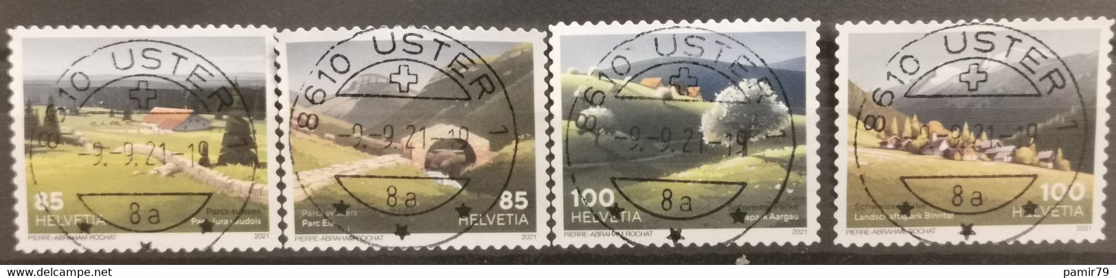 2021 Schweizer Pärke TOP Vollstempel 8610 Uster Datum 9.9.2021 - Used Stamps