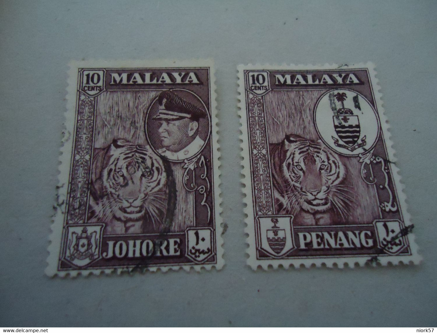 MALAY   USED   STAMPS LIONS - Malayan Postal Union