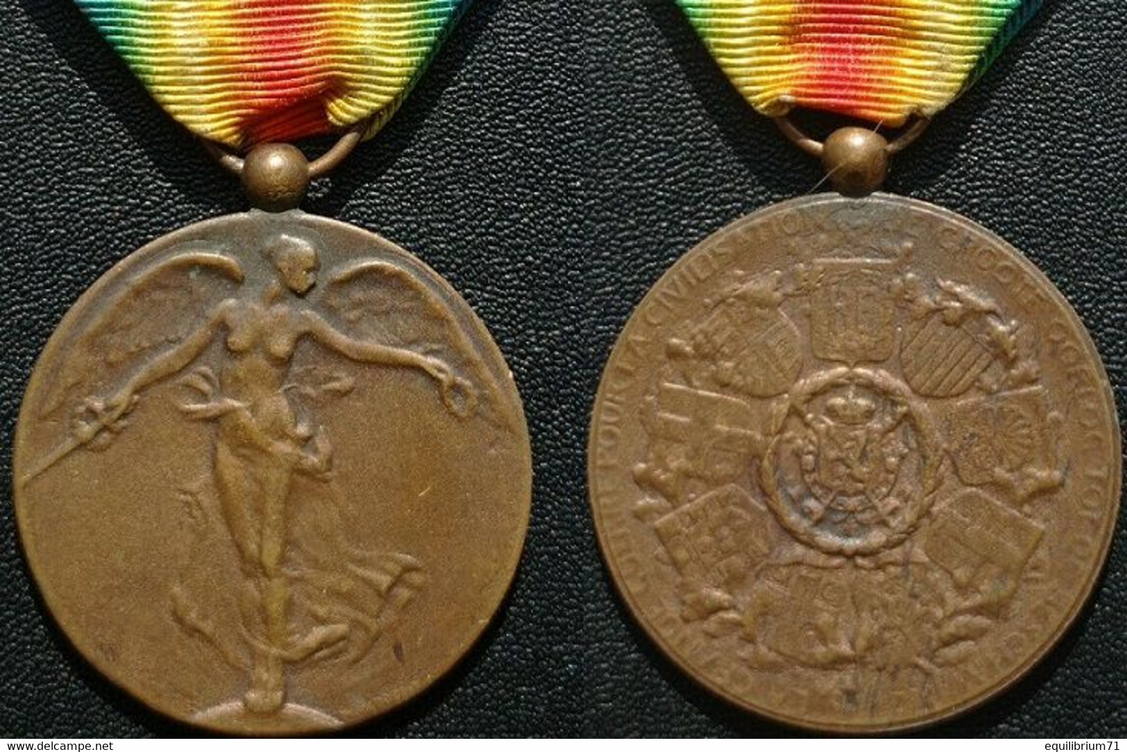 Médaille Interalliée Belge / Belgische Intergeallieerde Medaille - 1914-1918 - En Bronze - 36 Mm De Diamètre - WWI - Bélgica