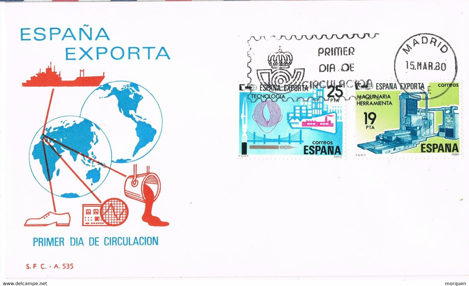 41814. Carta F.D.C. MADRID 1980. ESPAÑA EXPORTA - FDC