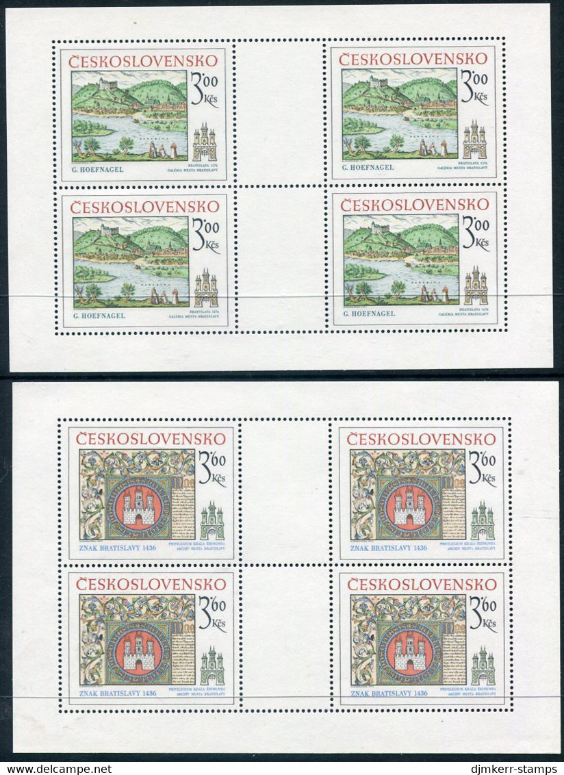 CZECHOSLOVAKIA 1977 Historic Bratislava In Sheetlets Used.  Michel 2418-19 Kb - Unused Stamps