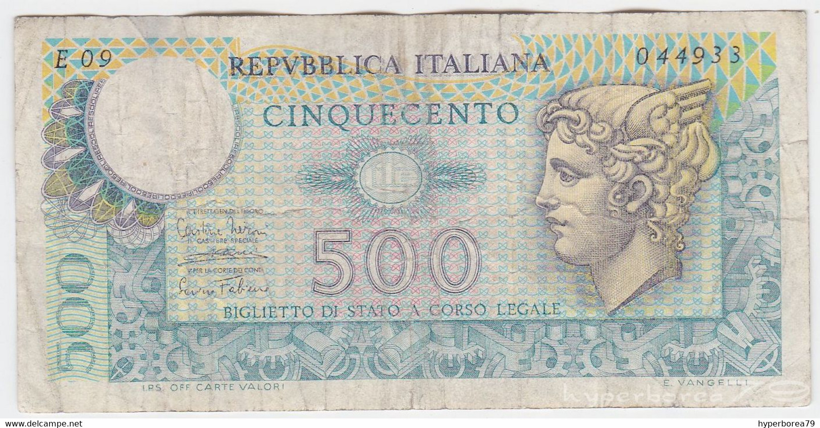 Italy P 94 - 500 Lire 12.2.1974 - Fine+ - 500 Liras