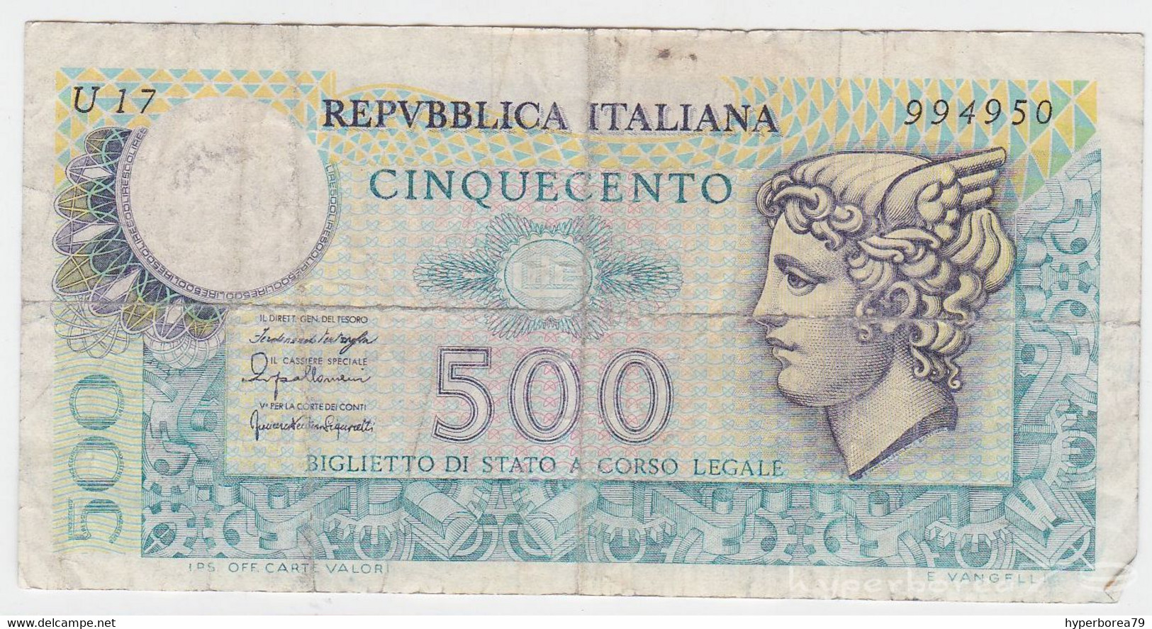 Italy P 95 - 500 Lire 20.12.1976 - Fine+ - 500 Liras