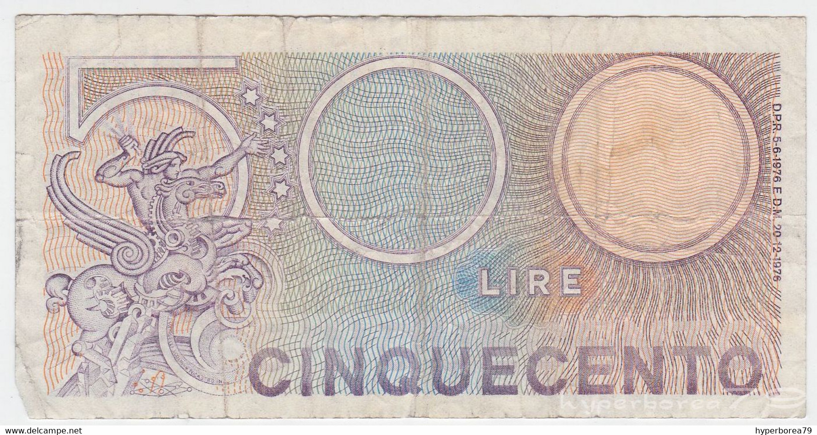Italy P 95 - 500 Lire 20.12.1976 - Fine+ - 500 Liras