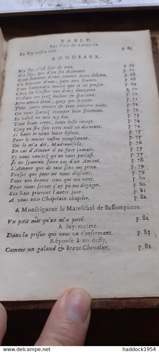 Les Oeuvres De Monsieur De VOITURE THOMAS JOLLY 1672 - Antes De 18avo Siglo