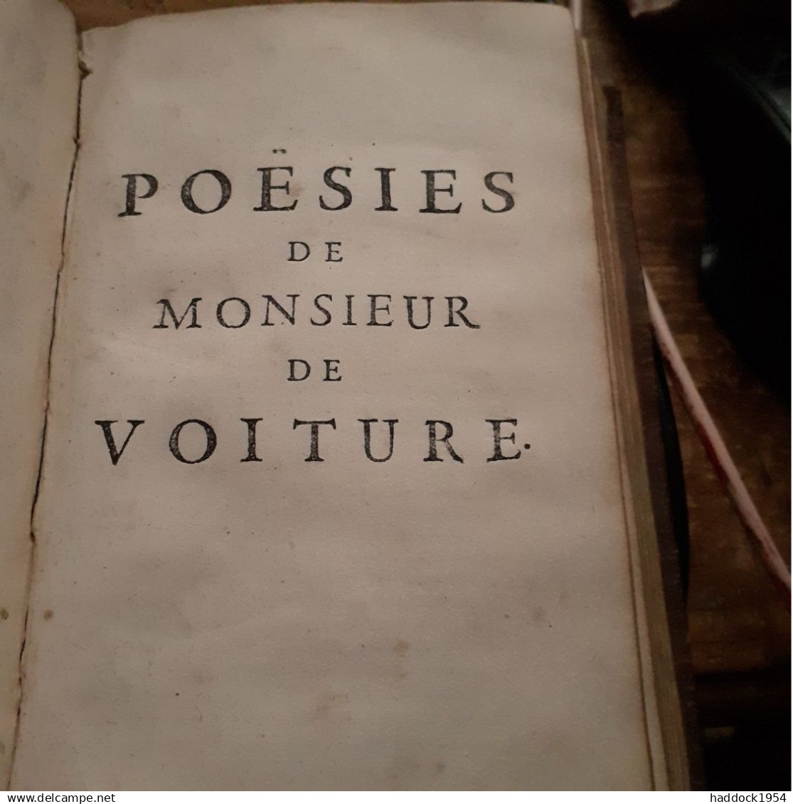 les oeuvres de monsieur de VOITURE THOMAS JOLLY 1672