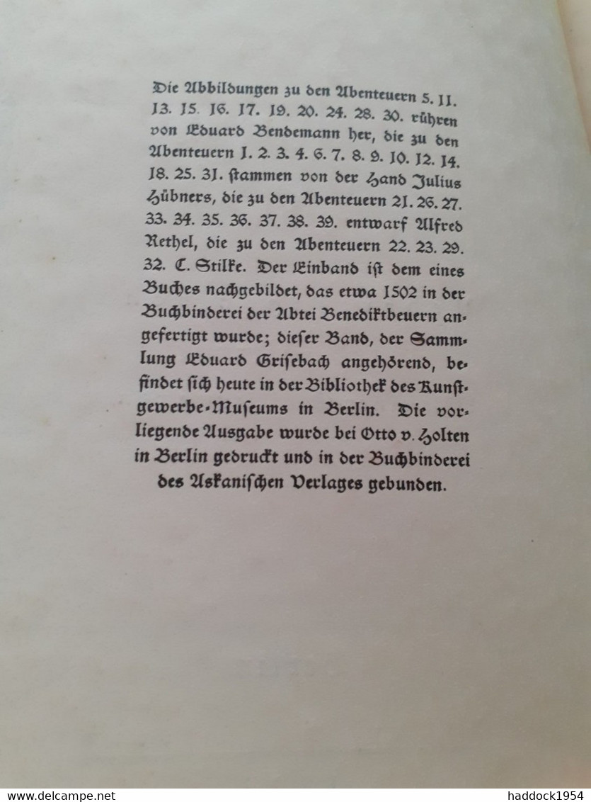 Das Nibelungen Lied KARL SIMROCK Ustanifcher Verlag 1923 - Auteurs All.