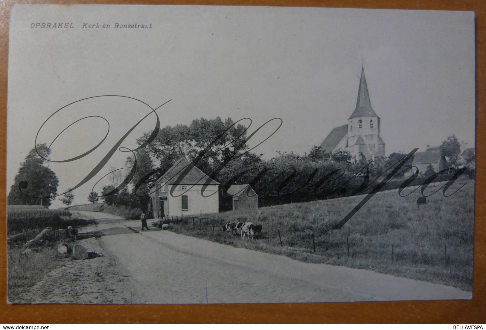 Brakel Opbrakel Ronsstraat  Kerk Met Perfin Leopold Zegel Nederbrakel "M.M." - Brakel