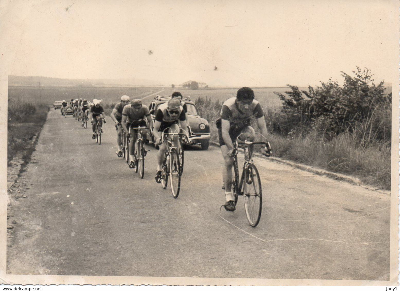 Photo 13/18 Course De Vélos Années 50 ,Macron Photo CV 19ème Gobillot - Cyclisme