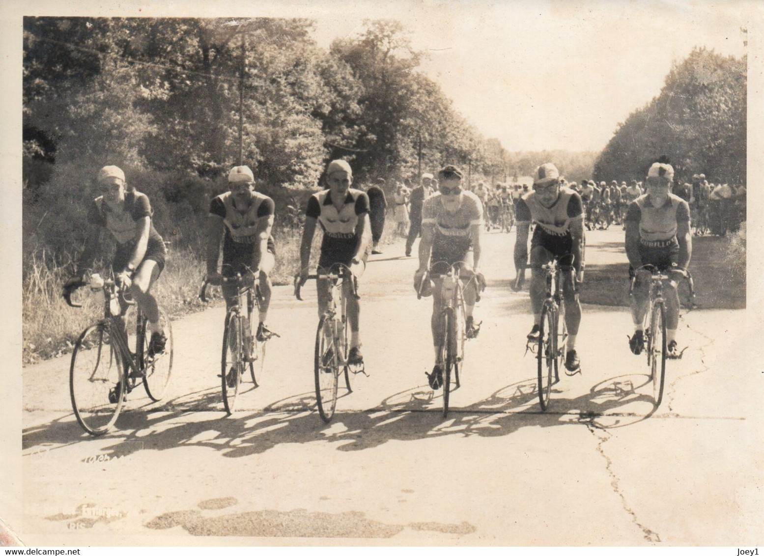 Photo 13/18 Course De Vélos Années 50 ,Macron Photo CV 19ème Gobillot - Cyclisme