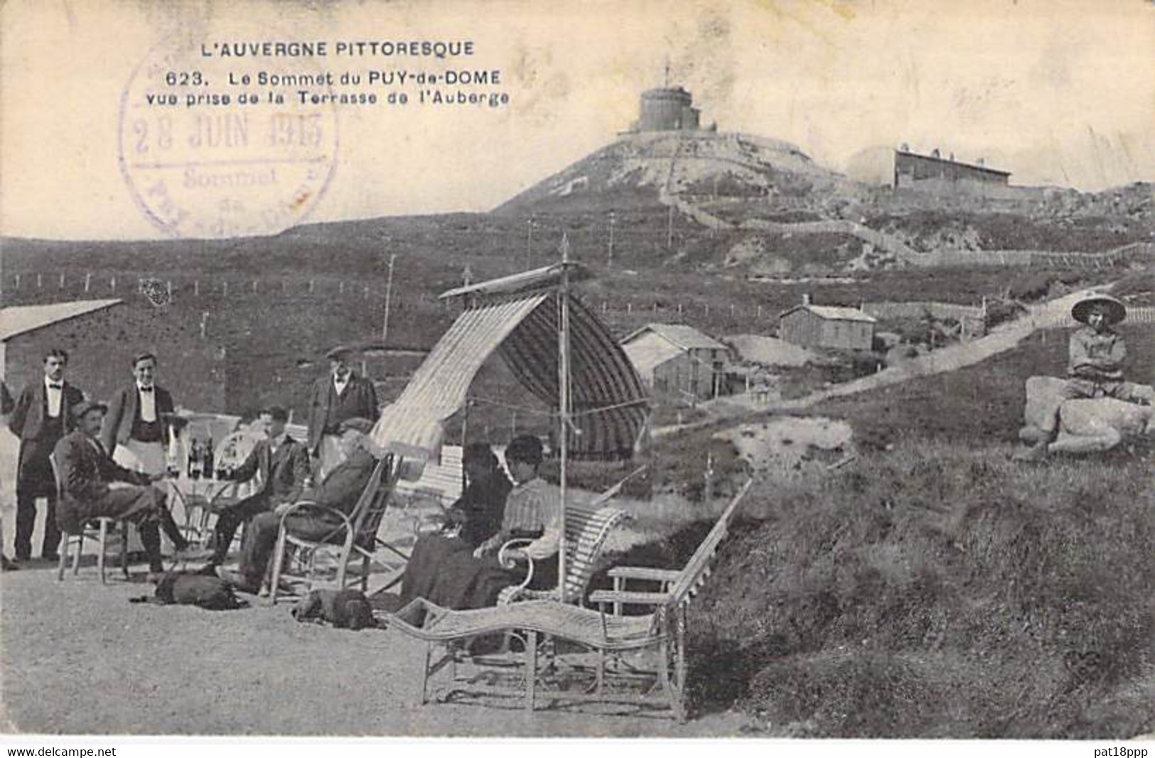 HOTEL & RESTAURANT - 63 - AUBERGE Du SOMMET Du PUY De DÔME : Bon Plan Animé De La Terrasse - CPA - Puy De Dôme - Hotel's & Restaurants