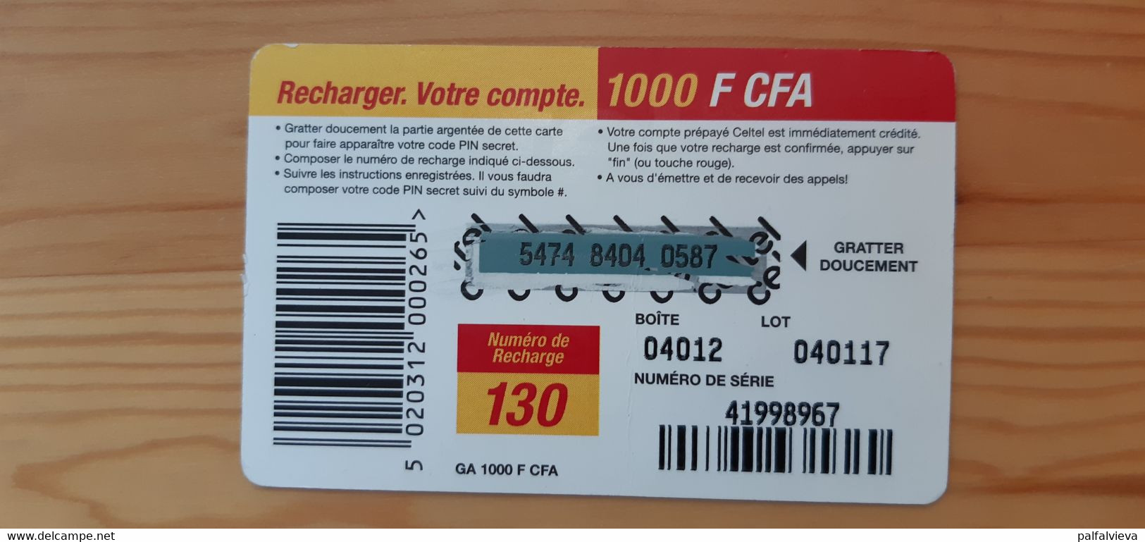 Prepaid Phonecard Burkina Faso Celtel - Burkina Faso