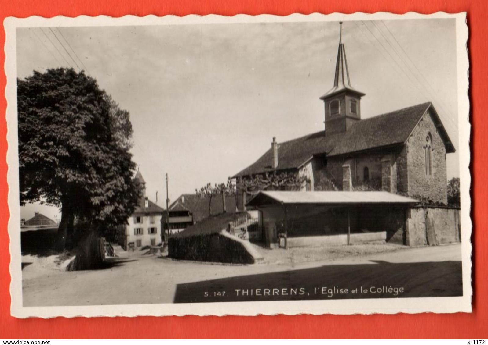 ZQA-19 Thierrens Eglise Et Collège. Perrochet S147 . Non Circulé - Thierrens