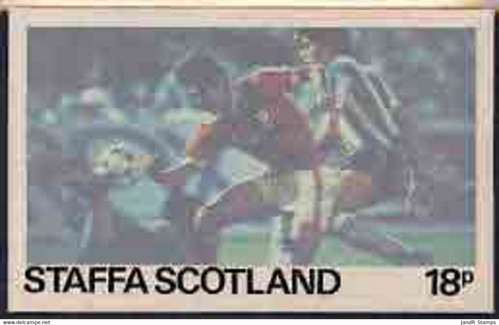 Staffa - Football Original Composite Artwork For 18p Value Comprising Coloured Photograph Board 6€" X 4", Inscription & - Local Issues