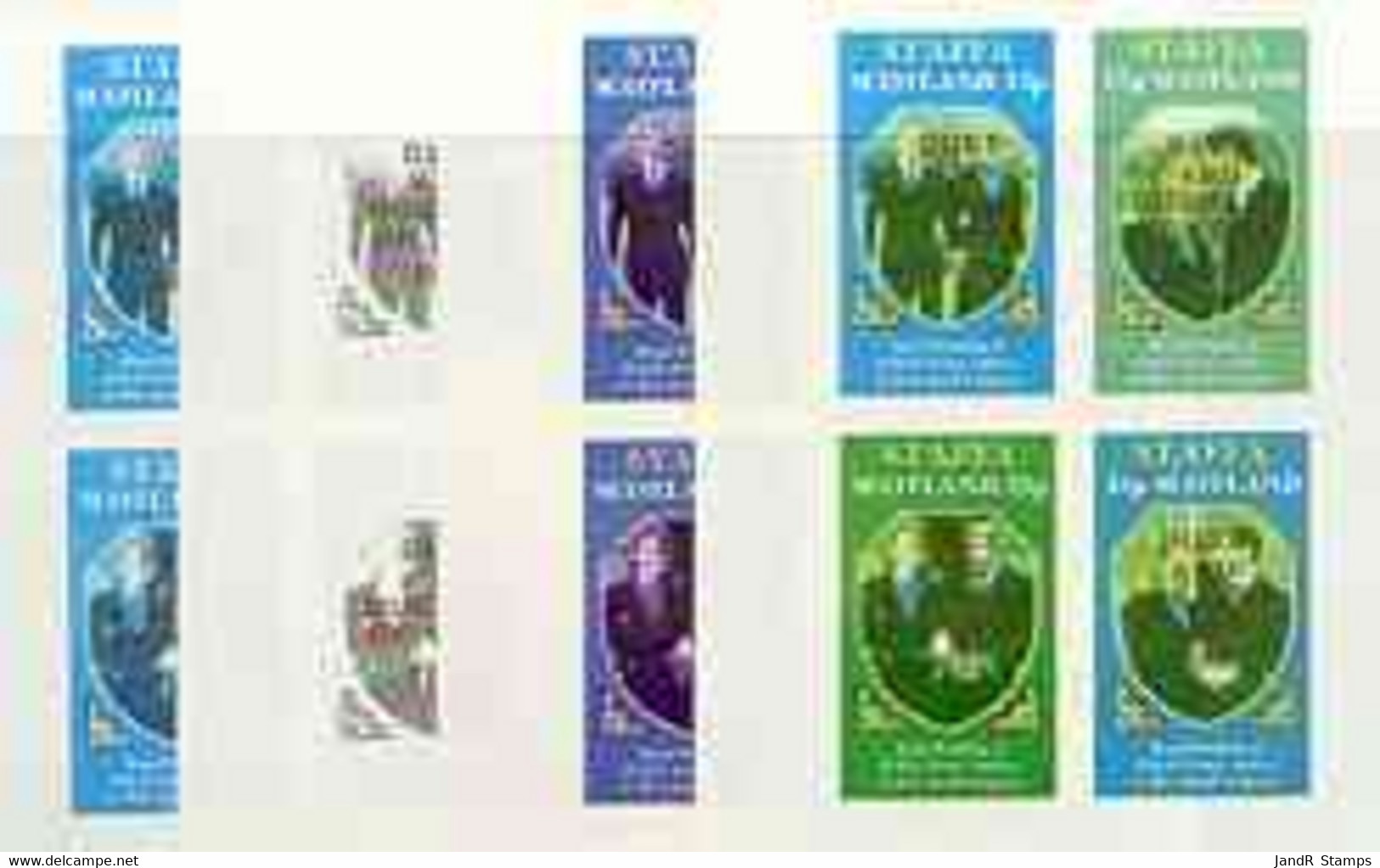 Staffa 1986 Royal Wedding Imperf Sheetlet Of 4 Opt'd Duke & Duchess Of York In Gold, The Set Of 4 Progressive Proofs, Co - Local Issues