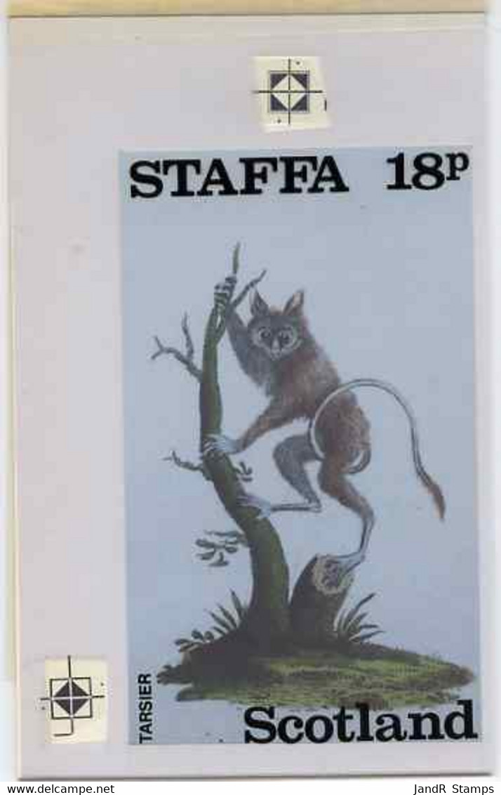 Staffa 1983 Primates (Tarsier) Original Composite Artwork Believed To Be From The B L Kearley Studio, Comprising A Colou - Local Issues