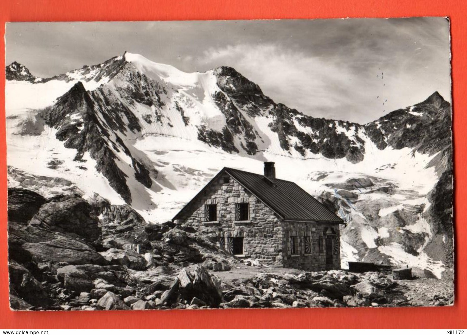 ZQA-37 Cabane De Moiry Sur Grimentz  Tampon De La Cabane, Section Montreux. Klopfenstein 8933, Circulé 1961 - Grimentz