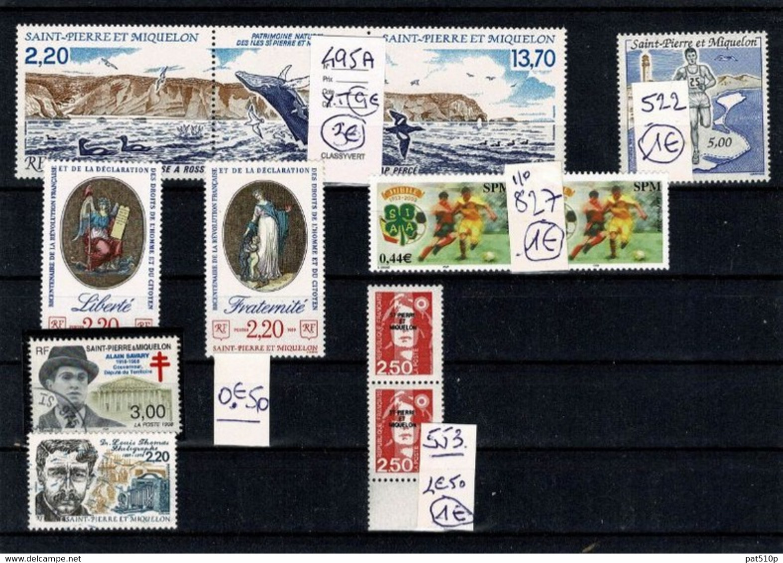 SAINT PIERRE MIQUELON 495A 522 827 553 - Collections, Lots & Series