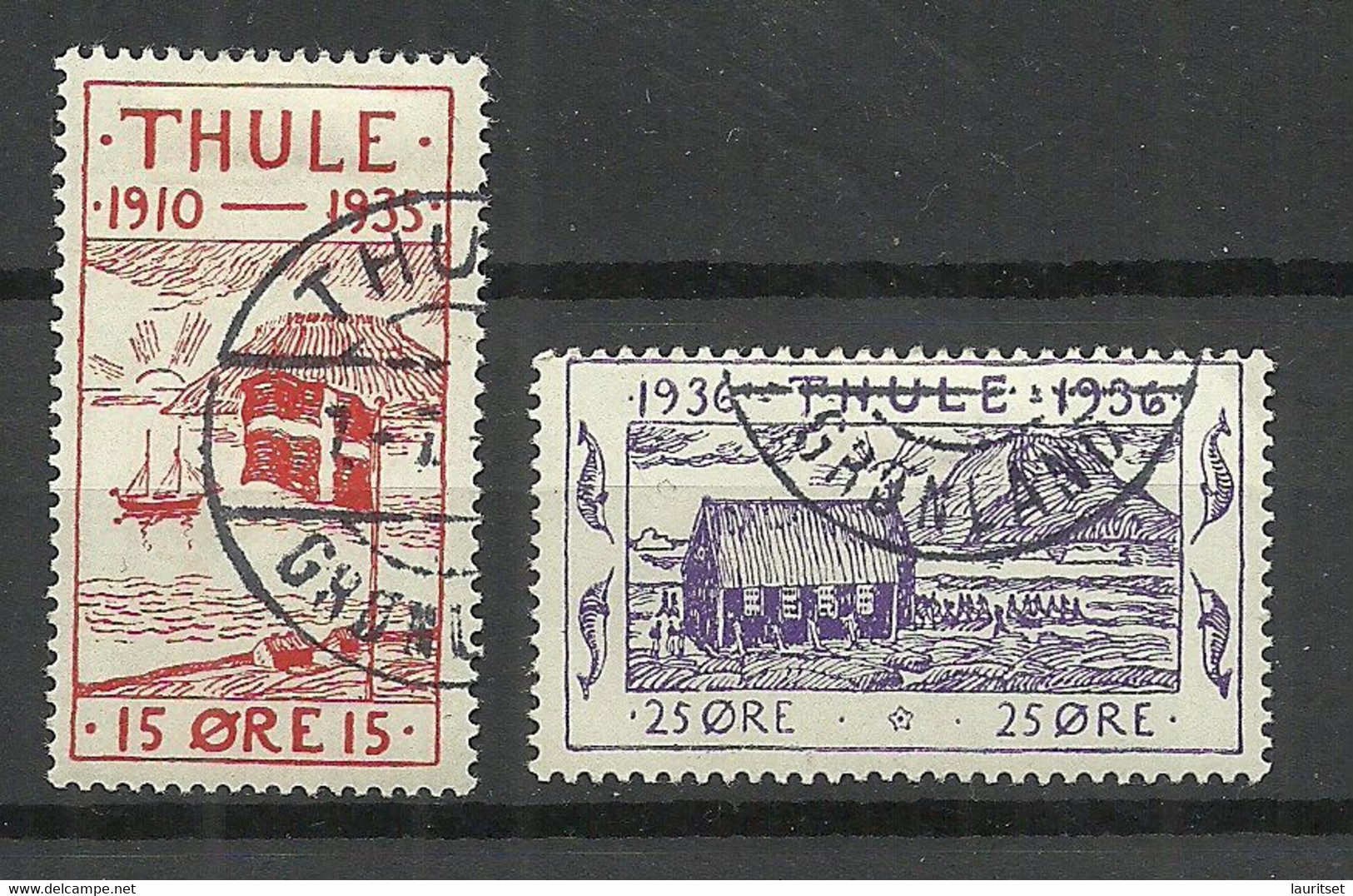 DENMARK THULE 1935/36 Michel 3 - 4 O - Thulé