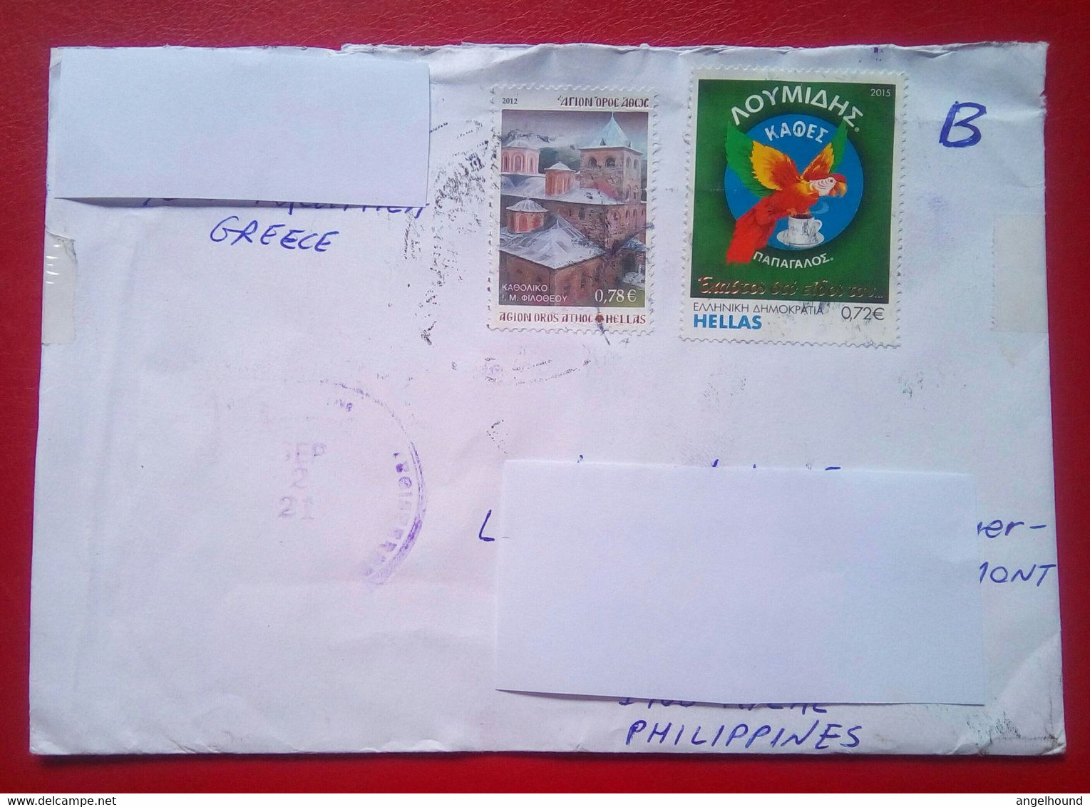 Cover From Greece To Philippines - Storia Postale