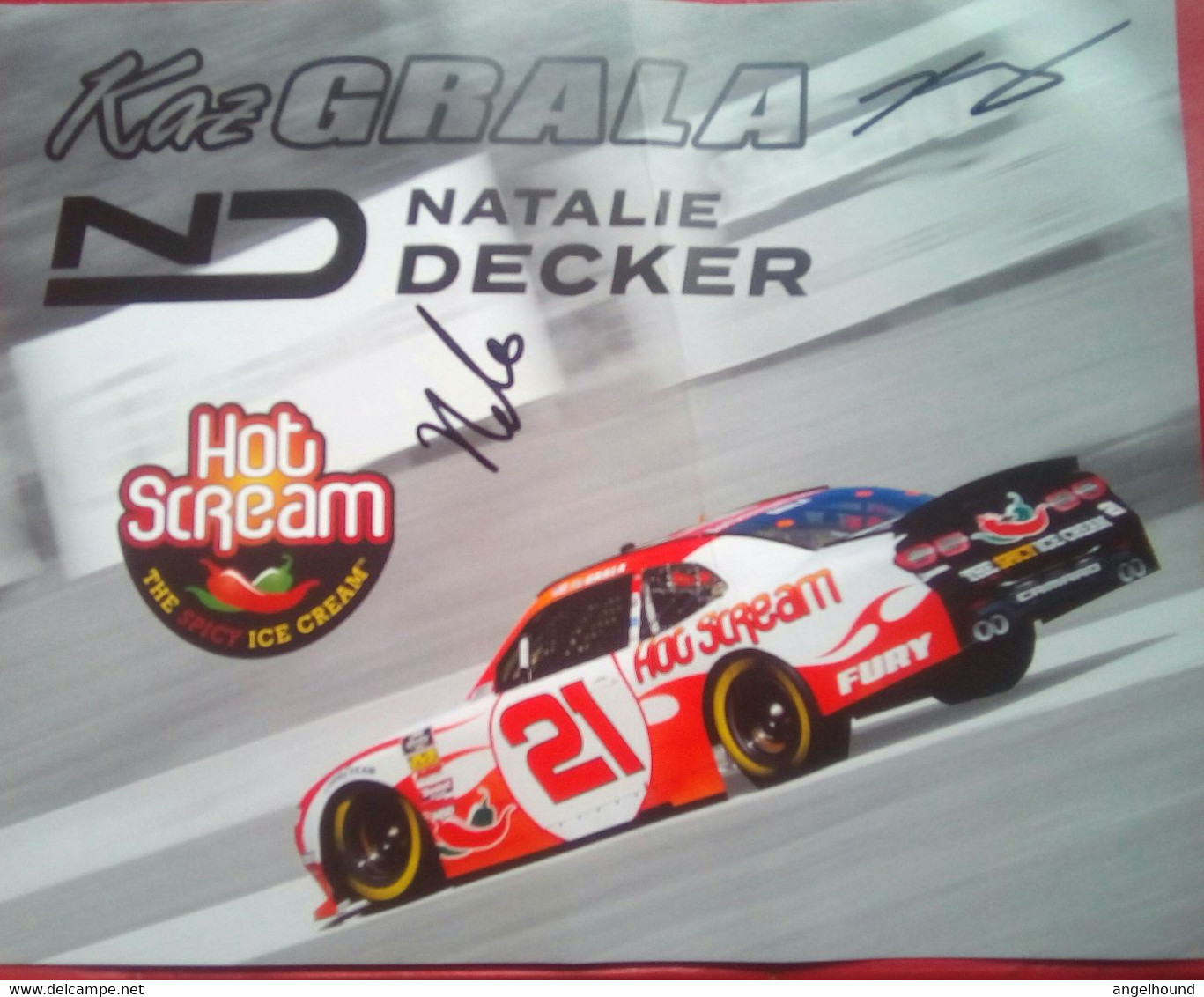 Kaz Grala And Natalie Decker ( American Race Car Driver) - Autografi