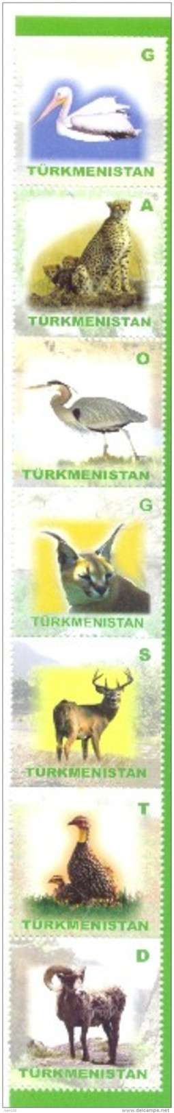 2009. Turkmenistan,Fauna Of Turkmenistan, 7v In Strip, Mint/** - Turkmenistan