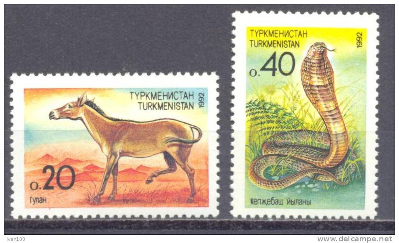 1992. Turkmenistan, Fauna Of Turkmenistan, 2v, Mint/** - Turkmenistán