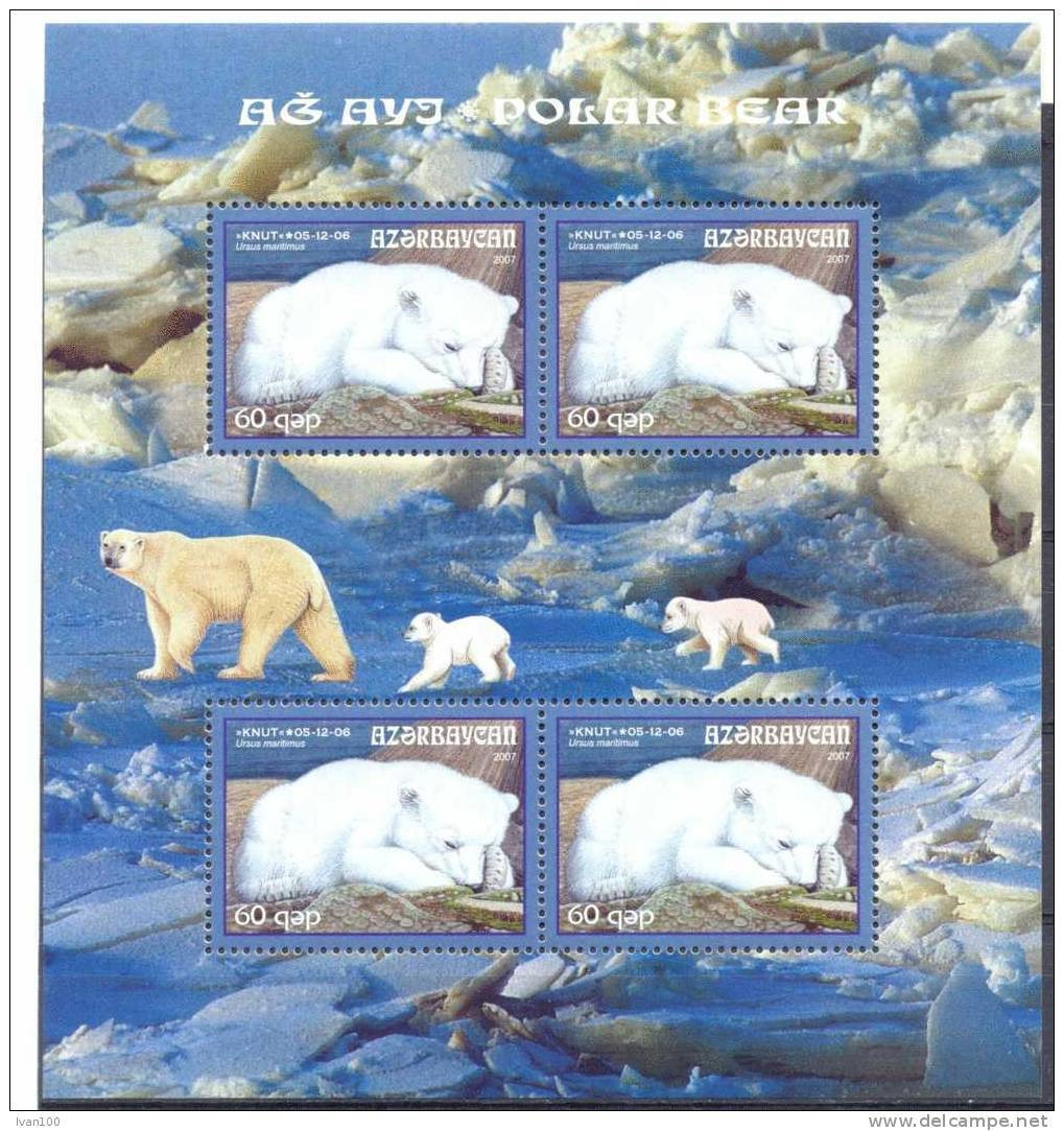 2007.  Azerbaijan, Polar Bear, Sheetlet, Mint/** - Aserbaidschan