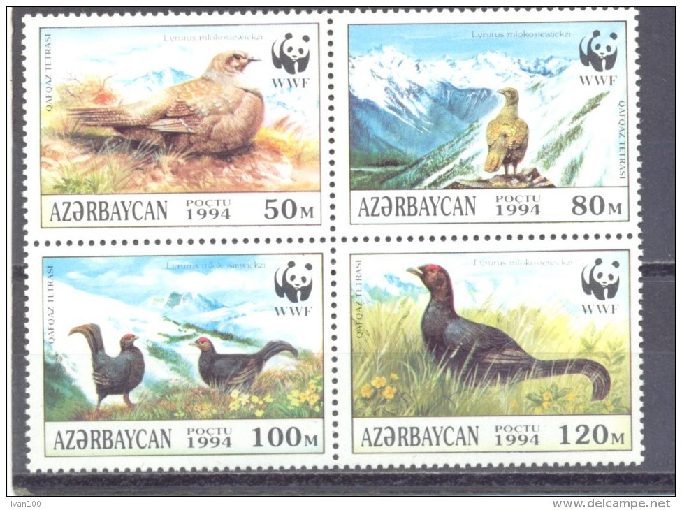 1994. Azerbaijan,  WWF, Birds, 4v, Mint/** - Aserbaidschan