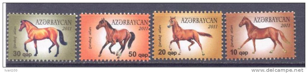 2011. Azerbaijan, Karabagh Horses, 4v, Mint/** - Aserbaidschan