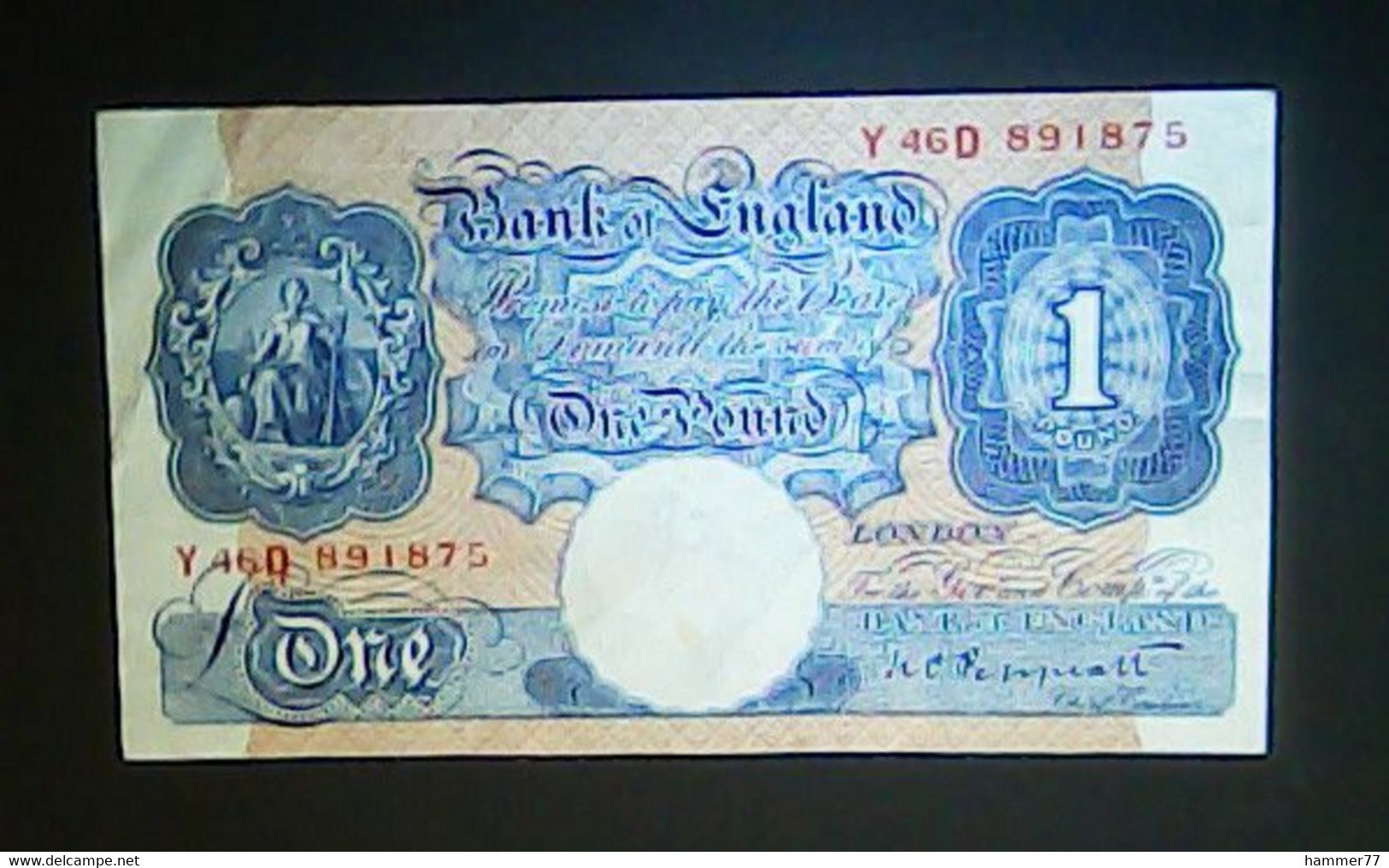 United Kingdom 1940 - 1948: 1 Pound K Peppiatt - 1 Pound