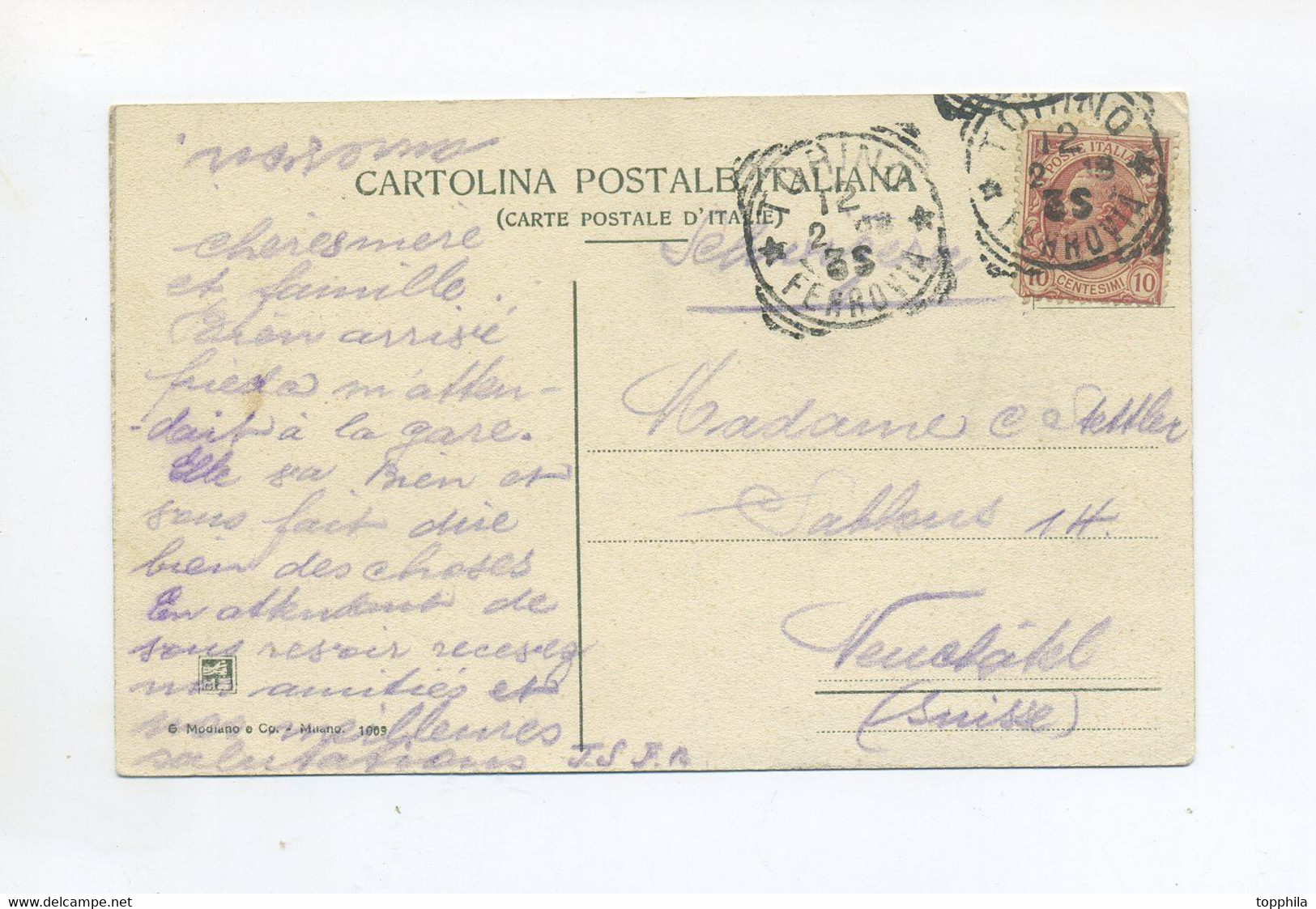 1912 Italien S/W Photokarte Cartolina Usata Torino - Stazione Di Porta Nuova - Edizione Modiano E Co - Stazione Porta Nuova