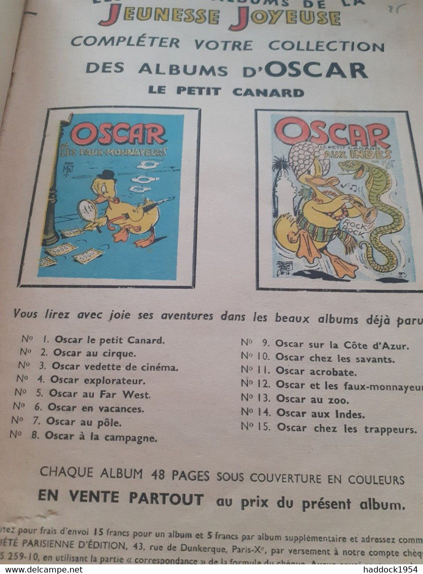 Oscar Le Petit Canard Acrobate MAT Société Parisienne D'édition 1956 - Oscar