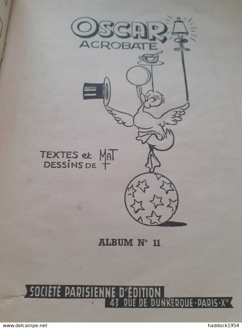 Oscar Le Petit Canard Acrobate MAT Société Parisienne D'édition 1956 - Oscar