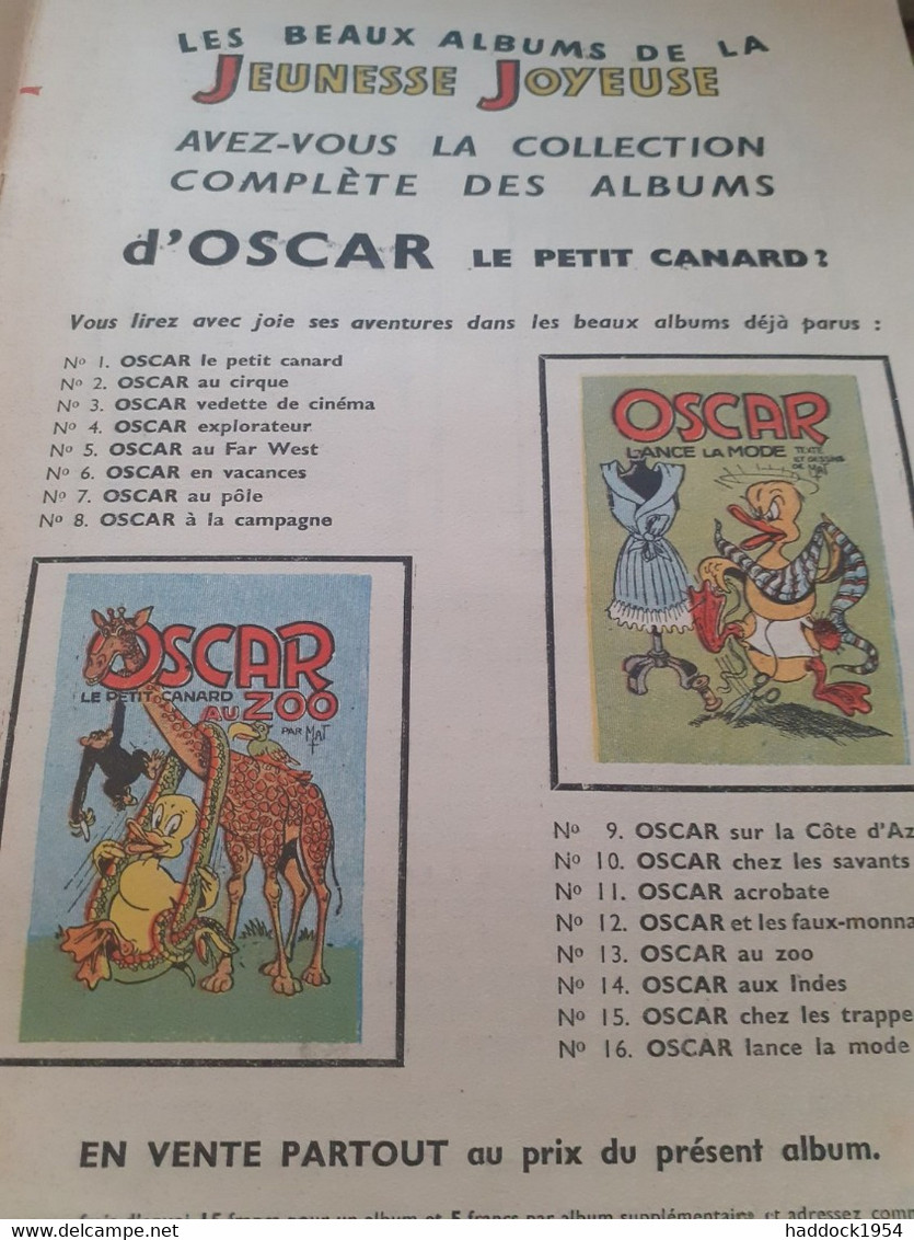 Oscar Le Petit Canard à La Campagne Pôle MAT Société Parisienne D'édition 1959 - Oscar