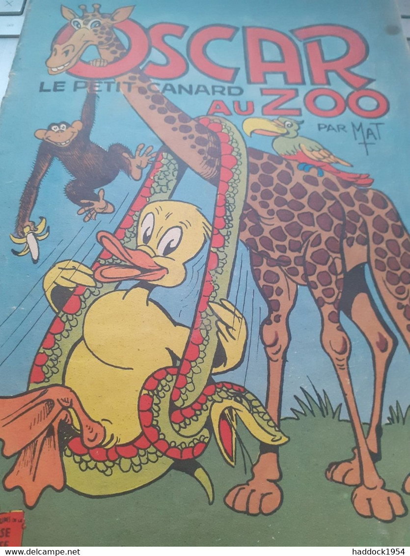 Oscar Le Petit Canard Au Zoo MAT Société Parisienne D'édition 1956 - Oscar