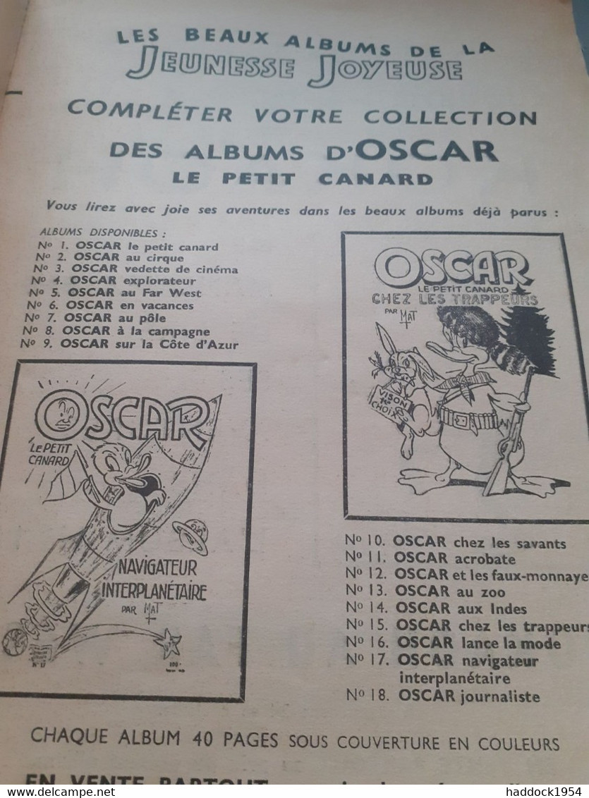 Oscar Dans La Jungle MAT Société Parisienne D'édition 1963 - Oscar